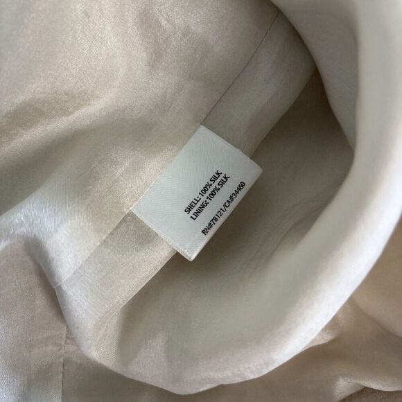 Eileen Fisher Woman 100% silk Metallic Gold blazer jacket Plus size 1X - Picture 6 of 6